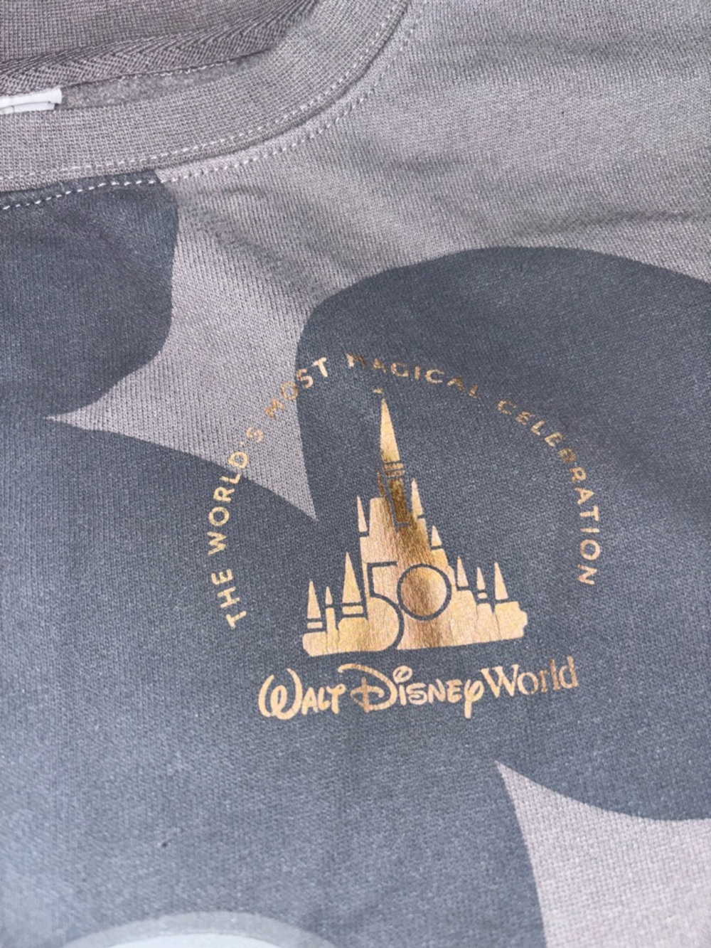 Walt Disney World Disney Parks 50th Anniversary Sweatshirt Grey XL - Picture 3 of 5
